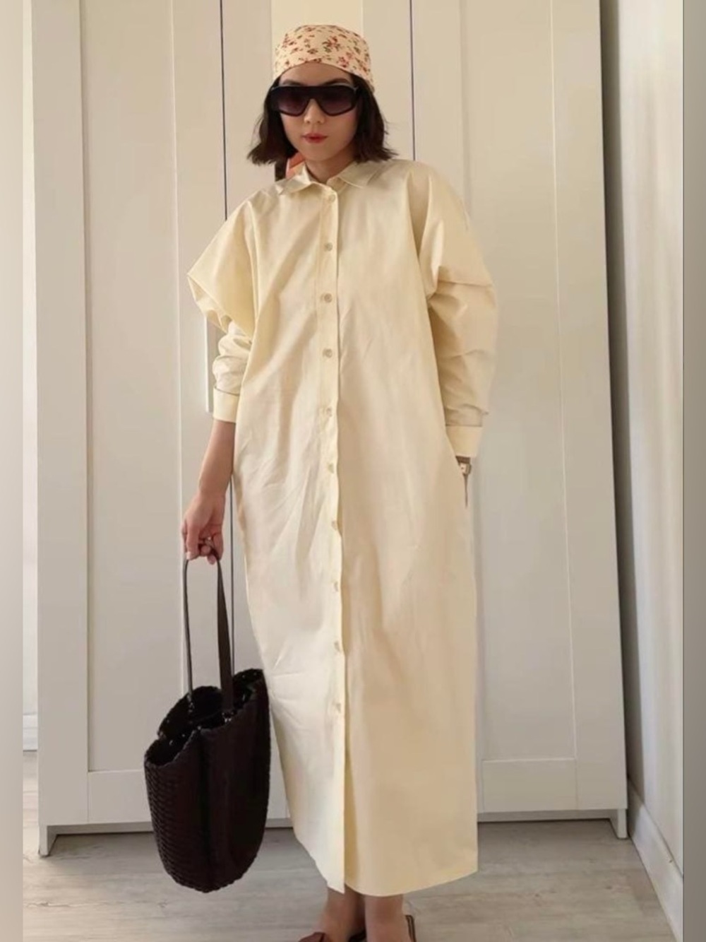 ZARA ~ ZW COLLECTION poplin shirt dress - Picture 15 of 17